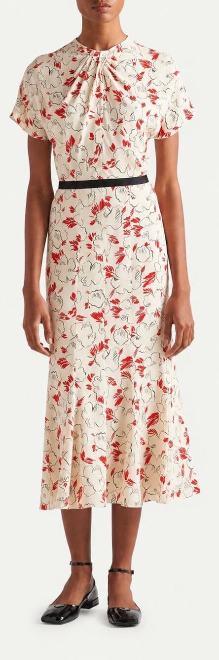 Prada Primula Sable Printed Dress